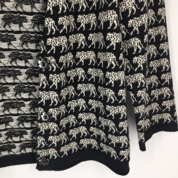 RACHEL ROY Lion Print Cardigan Size Medium - Picture 5 of 8